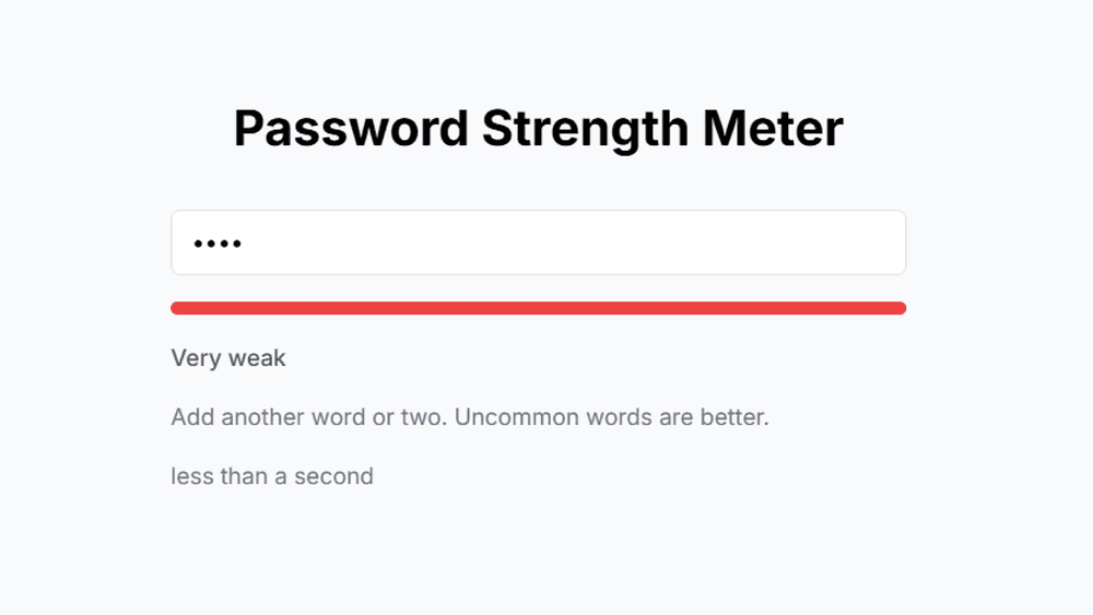 How to build a Live Password Strength Meter in Next.js with zxcvbn.js
