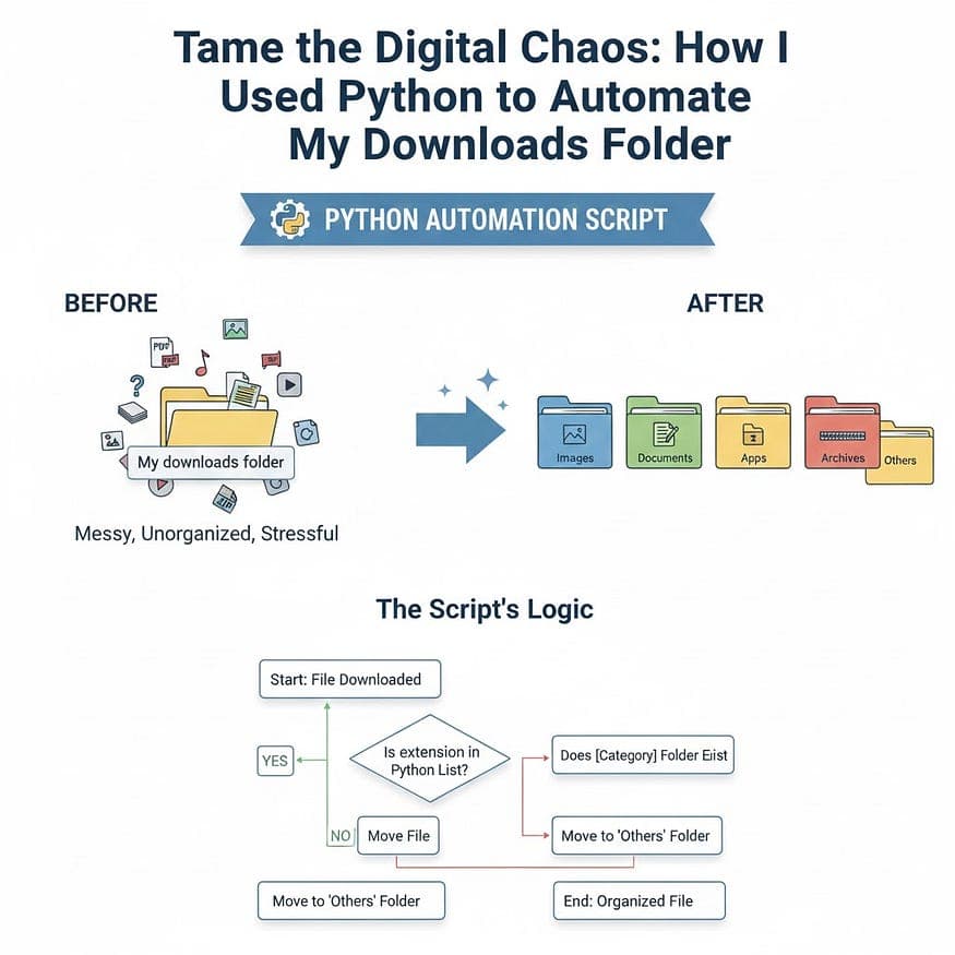 Tired of a Messy Downloads Folder? I Built a Python Script to Fix It Forever